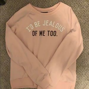 Light pink joe boxer sweatshirt, worn once